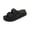 Black, variant on Women's Platform Sandals Chunky Lightweight Foam Slip On Non Slip Slides with Arch Support Comfortable Summer Beach Vacation Sandals with Adjustable Buckle Black 5.5 Wide