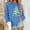 Blue, variant on HOMBOM Womens Sweatshirt Hoodless Pullover Crew Neck Graphic Black Fall Long Sleeve Christmas Tops for Women