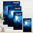 thumbnail image 4 of Designart ' Full Moon Night in Cloudy Sky III ' Nautical & Coastal Canvas Wall Art Print, 4 of 4