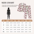 thumbnail image 3 of KLL Lilies Flowers Print Women's Long Sleeve Pajamas with Pants Sleepwear Loungewear 2 Set-Medium, 3 of 7