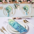 thumbnail image 2 of Turquoise Blue Teal Cloth Napkins, Chic Stained Glass Texture Aesthetic Washable and Reusable Dinner Napkins Set of 8, Table Napkin for Kitchen Party Birthday Wedding Hotel Housewarming 20"x20", 2 of 8