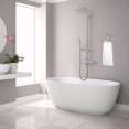 thumbnail image 4 of Toallero de acero inoxidable para baño, toallero redondo de mano, colgador de toallas para colgar en la pared con accesorios de fijación (1 unidad, plateado), 4 of 5