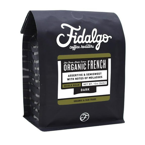 Fidalgo Coffee Roasters Whole Bean Dark Organic French Coffee 12 oz