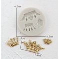 thumbnail image 1 of Molde de silicona de 2 piezas con relieve for fondant, chocolate y pasteles, con diseño de encaje decorativo. Apto for uso alimentario., 1 of 2