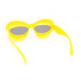 thumbnail image 4 of Girls Kids Size Bubble Thick Bloated Plastic Cat Eye Sunglasses Yellow - Black, 4 of 4