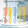 thumbnail image 4 of Women Fashion Wide Tooth Detangling Comb Shower Flexible Comb Wide Spacing Teeth Comb Antis Static Detangling Shampoo Comb, 4 of 5