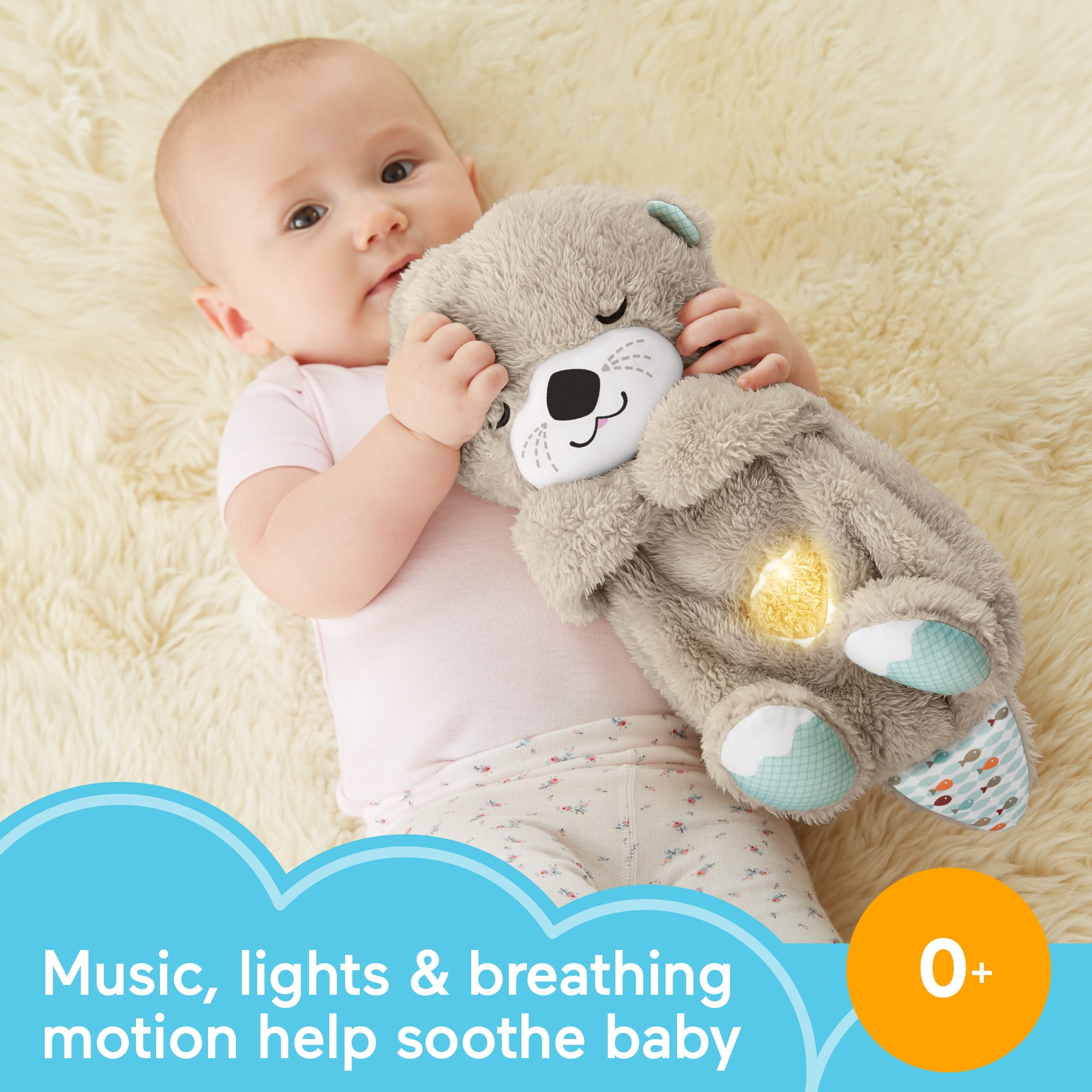 Fisher Fxc66 Infant Baby Plush Bedtime Musical Soothe 'n Snuggle Otter for sale online 