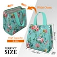 thumbnail image 3 of Pioneer Flower Floral Print Pattern Insulated Lunch Bag for Women & Adults,Large Portable Soft Cooler Lunch Bag,Thermal Food Storage Tote with Pearl Cotton,8.66L,8.75x5.75x9.5 Inch, 3 of 6