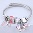 thumbnail image 1 of Femmes en Acier Inoxydable Cristal Papillon Charmes Bracelets Fil Câble Strass Disco Boule Ouvert Manchette Réglable Bracelet Bijoux, 1 of 4