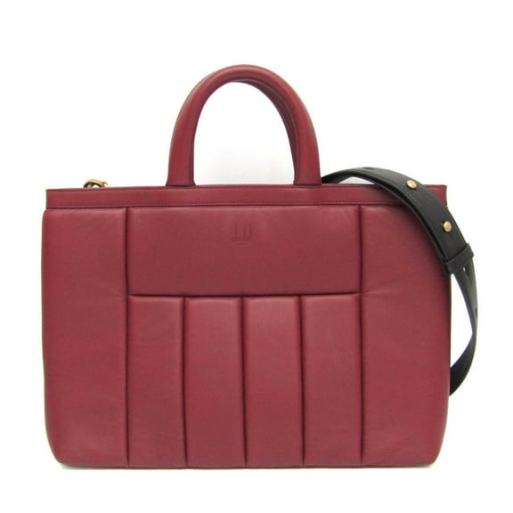 Pre-Owned Dunhill Concourse Men,Women Leather Handbag,Shoulder Bag Black,Bordeaux