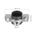 thumbnail image 2 of Unique Bargains Wall Ceiling Mount Iron 3/4' (20mm) Adjustable Pipe Bracket Clamp 5 Pack, 2 of 6