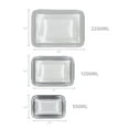 thumbnail image 4 of COOK SAVVY 6-Piece Square Locktop Glass Food Storage Meal Containers Set, Light Gray, 4 of 4