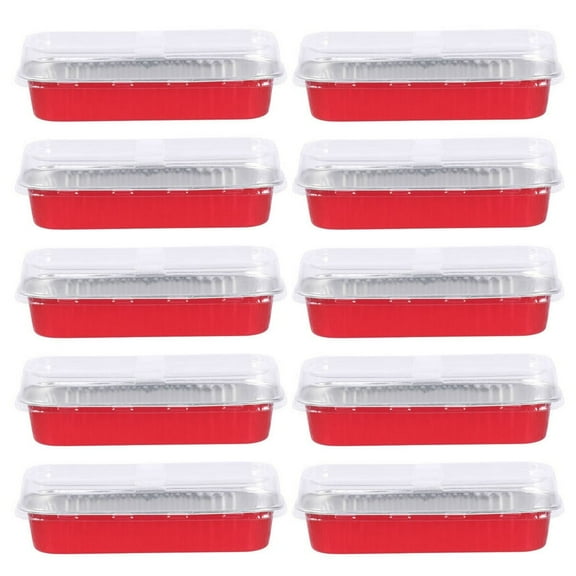 QUTETN Foil Loaf Pan Pans Bread Aluminum Baking Tins Disposable Pan Cake Lasagna Bakewares Pound Heavy Dessert Box Tins Pans