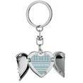 thumbnail image 1 of Hexagon Rhombus Dots Nordic Pattern Heart Angel Wing Key Chain Holder, 1 of 3