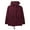 Burgundy, variant on Womens Hooded Satin Lined Anorak Jacket Plus Size Safari Military Parka