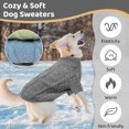thumbnail image 4 of ZDM Small Dog Pullover Sweater, Cold Weather Cable Knitwear, Classic Turtleneck Thick Warm Clothes for Chihuahua, Bulldog, Dachshund, Pug (Peacock Blue, Small), 4 of 6