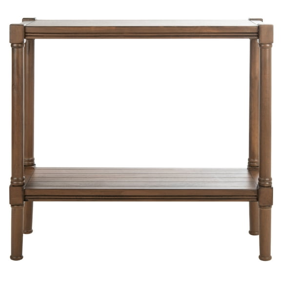 SAFAVIEH Rafiki Amish Brown Wood Console Table with Shelf (31.5 in. W x 11.8 in. D x 29.5 in. H)