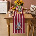 thumbnail image 2 of Patriotic Gnomes Table Runner 70 Inches, Independence 250 Memorial Red Striped Bed Runner Dresser Scarves Tabletop for Indoor Outdoor Parties/Ceremony/Banquet, 13" x 70", 2 of 9