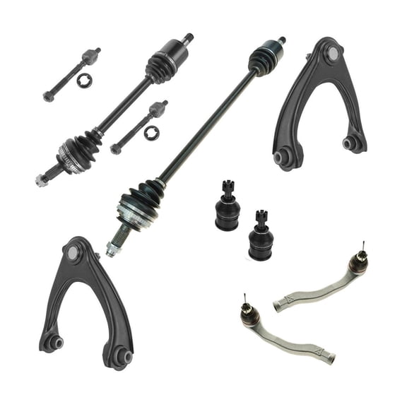 Zynkor Steering Suspension Kit Set of Axles Control Arms Tire Rods 10 Piece Sealed for Honda for Civic 1.6L 1996-2000