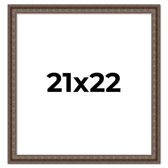 21x22 Ornate Brown Real Wood Picture Frame Width 1.5 Inches | Interior Frame Depth 0.5 Inches |