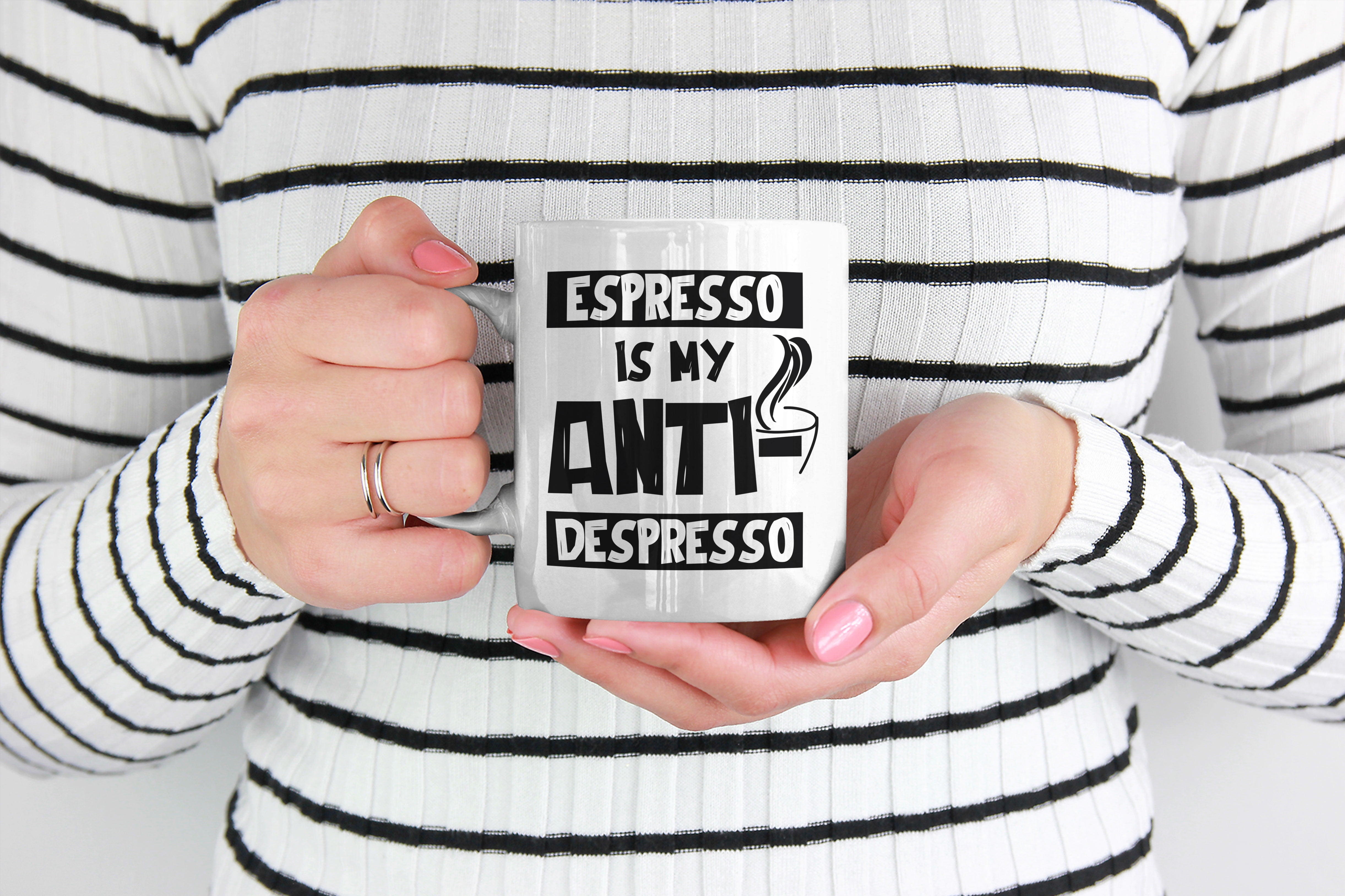 Espresso Is My Anti-Depresso White Ceramic Coffee & Tea Mug (15oz)