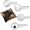 thumbnail image 4 of SHANXI Cute Cat for Home Sofa Bed Couch Throw for Kids Boys Girls Pink Roses Cushion Covers Cute Pet Animal Pillowcases 12x12in, 4 of 5