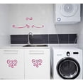 thumbnail image 3 of 5pc Curly Doodle Swirls Wall Art Stickers Vinyl Decals Home Décor Hot Pink, 3 of 6