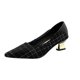 thumbnail image 1 of Zapatos de tacón puntiagudos a la moda para mujer, tacones altos informales para mujer, tacones cuadrados pequeños de fiesta de alta calidad, tacones altos cómodos 36 Gao Jinjia LED, 1 of 2