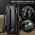 thumbnail image 6 of CaseMe Leather for Google Pixel 11 Pro XL Case Wallet【RFID Blocking】with 10-Card Holder Zipper Bills Slot, Soft PU Leather Magnetic Shoulder Wrist Strap for Google Pixel 11 Pro XL Wallet Case Women, 6 of 10