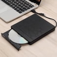 thumbnail image 3 of Lecteur CD DVD Externe avec Double Fonctionnalité pour Ordinateur Noir ABS Compact Portable, 3 of 9