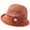 Watermelon Red, variant on Hfnxid Women's Rolled-Brim Bowler-Style Bucket Hat, Wool-Blend Teardrop-Crown Vintage Cabby Cap, Classic British Retro Floppy-Brim Dress Hat for Autumn