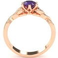 thumbnail image 3 of Celtic Trinity Knot Amethyst Engagement Ring In 14k Rose Gold, 3 of 6