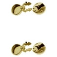 thumbnail image 3 of maskred Classy Round Men Cufflinks Cuff Button Covers Business Suit 2 Pieces Men Gift Gold 15mm Diameter 2Set, 3 of 6