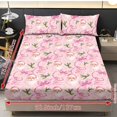 thumbnail image 4 of Garronmavis Pink Santa Claus Print 3 Piece Bedding Set, Soft Breathable Fitted Sheet with 2 Pillow, Cute Christmas Themed Bedroom Decor for Kids Adults, 198cm*203cm, 4 of 7