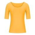 thumbnail image 5 of LIZUOJUNF long sleeve shirts for women Tops Slim Fit Half Sleeve Shirts Crew Neck Going Out Basic Tees Solid Color Y2K Clothes 2025 Summer Top Cute Trendy Blouses, 5 of 6