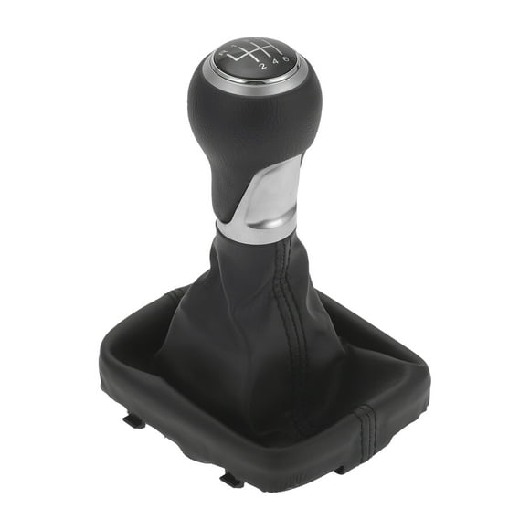 Pomo de cambio de marchas Unique Bargains con cubierta de 6 velocidades para Audi A3 8P 03-13 en cuero sintético negro mate