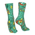 thumbnail image 7 of KLL Funny Animals in Jungle Print Womens Crew Socks Athletic Middle Tube Long Socks Novelty Socks Gifts For Men, 7 of 7