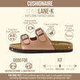 thumbnail image 2 of Cushionaire Lane Boys and Girls Sandals, Comfortable Cork Footbed Slide Sandals with Adjustable Straps and Supportive Cushioned Design - Kids Summer Sandals, 2 of 13