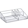 thumbnail image 4 of Amazing Abby - Tiffany - Organizador de cosméticos acrílico, soporte de maquillaje de plástico transparente, solución de almacenamiento de tocador de baño perfecta con compartimentos a prueba de rotur, 4 of 4