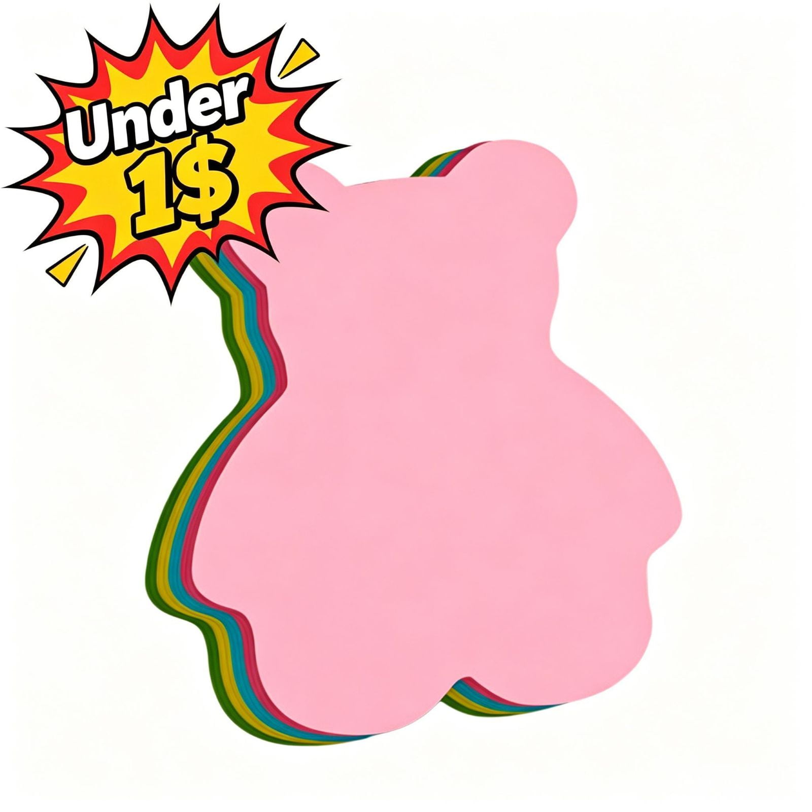 Under 1$ Product Sticky Notes Pastel Self-Stick Memo Pads 100 Sheets Assorted Colors Removable Notes for Office Home Reminders & Everyday Organization Supplies
