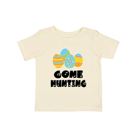 

Inktastic Gone Hunting Blue and Yellow Easter Eggs Gift Baby Boy or Baby Girl T-Shirt