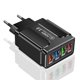 thumbnail image 1 of Cargador rápido de pared para teléfono móvil, dispositivo de carga de 48W con 4 puertos USB, enchufe europeo y estadounidense, 3,0, para iPhone 14 Pro Max, Samsung y Xiaomi, 1 of 4