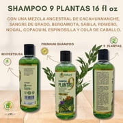 Herbal Shampoo 9-Plant–16.9 fl oz–with Cacahuananche, Sangre de Grado, Bergamot, Aloe, Rosemary & More Paraben-Free + 4 oz Batana Oil – Strengthening & Nourishing Hair Combo – Natural Hair Care BE