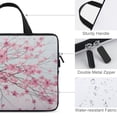 thumbnail image 3 of Werpe Pink Flowers Laptop Sleeve Carrying Bag Protective Handle Case Diving Fabric 13inch, 3 of 5