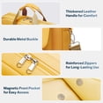 thumbnail image 5 of Aisboks Laptop Briefcase 16 Inch,Business 15.6''Laptop Bag for Women,Water-Resistant Computer Messenger Bag,Laptop Shoulder Bag with Luggage Strap for Work Travel,Mustard Yellow, 5 of 8