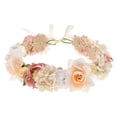 thumbnail image 1 of Corona de flores bohemia con decoración floral para el pelo, guirnalda ajustable para damas de honor 18 cm, 1 of 7