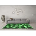 thumbnail image 3 of Ahgly Company Indoor Round Abstract Emerald Green Modern Area Rugs, 6' Round, 3 of 4