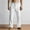 (Casual 71)White, variant on DayScoop Men Solid Color Pants Casual Slacks Fashion Straight Type Beach Workwear Full Length Trousers