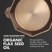 FINEX 10 Cast Iron Skillet Without Lid - Versatile Cast Iron Pan - Cooking Pan Enhances Food Taste - Nonstick Skillet - Heirloom Kitchen Essentials - Pre-Seasoned with Flaxseed Oil