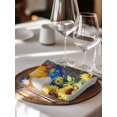 thumbnail image 6 of Farmhouse Rooster Cloth Napkins Set of 8 Reusable Dinner Napkins, Black Retro Botanical Sunflower Floral Cocktail Napkin Washable Table Napkins for Wedding/Holiday Party/Baby Shower 20"x20", 6 of 7